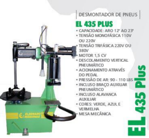 Desmontadora EL435 Plus Mc com Braço Auxiliar Pneumático